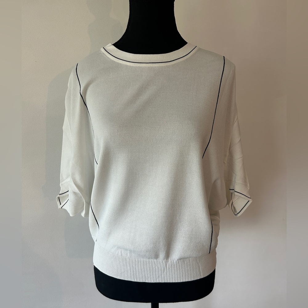 White Short Sleeve Women's Top